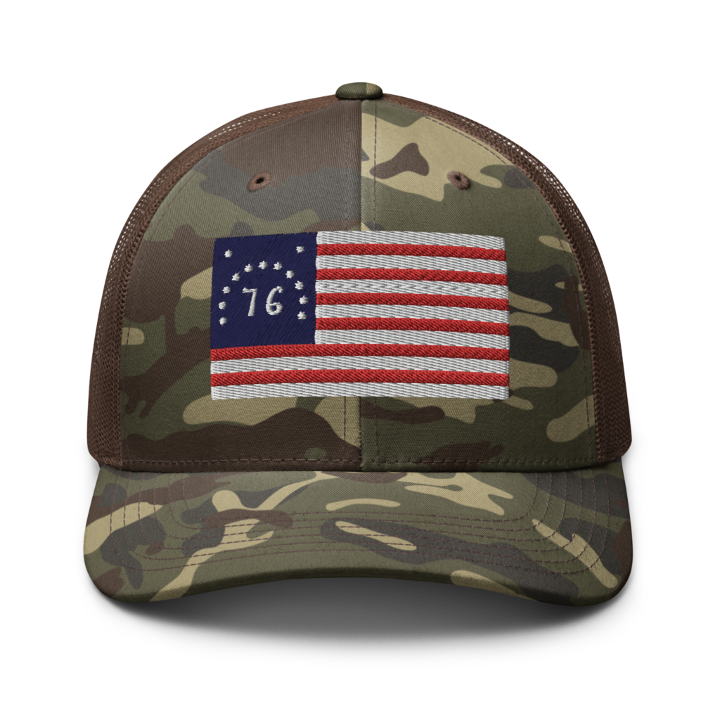 The Bennington Flag Camouflage trucker hat