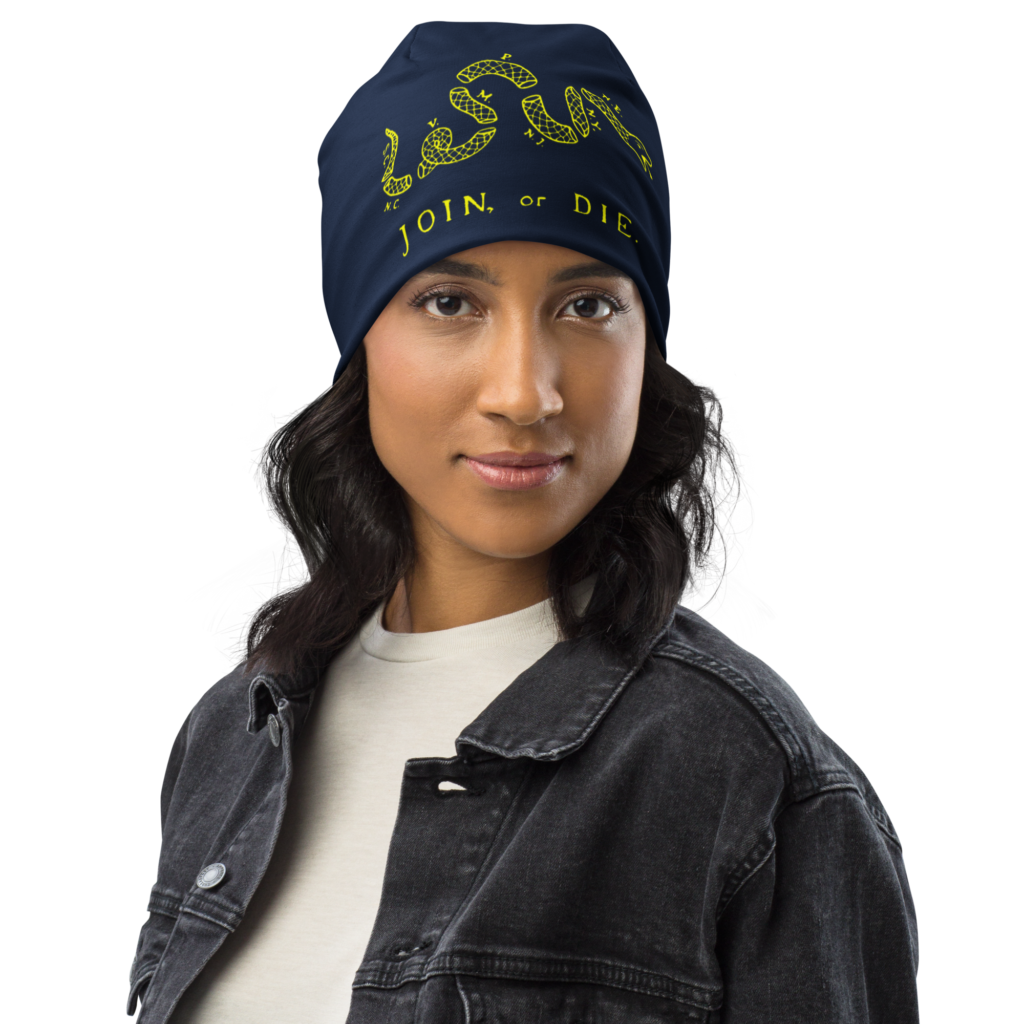 Join, or Die. Beanie Navy