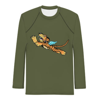 P40 Flying Tiger inpsired Men's Rash Guard Green