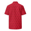 Skull and Crossbones Red Unisex button shirt - Image 2