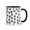 Black Paw Prints All Over Mug with Color Inside - Image 2