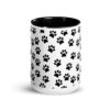 Black Paw Prints All Over Mug with Color Inside - Image 6