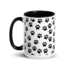 Black Paw Prints All Over Mug with Color Inside - Image 7