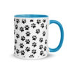 Black Paw Prints All Over Mug with Color Inside - Image 26