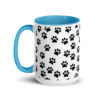 Black Paw Prints All Over Mug with Color Inside - Image 30