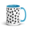 Black Paw Prints All Over Mug with Color Inside - Image 28