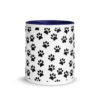 Black Paw Prints All Over Mug with Color Inside - Image 9