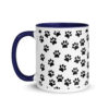 Black Paw Prints All Over Mug with Color Inside - Image 10