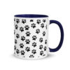 Black Paw Prints All Over Mug with Color Inside - Image 8