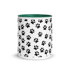 Black Paw Prints All Over Mug with Color Inside - Image 18