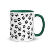 Black Paw Prints All Over Mug with Color Inside - Image 17