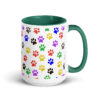 Multi Color Paw Prints Mug with Color Inside - Image 10