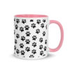 Black Paw Prints All Over Mug with Color Inside - Image 31