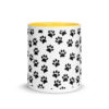 Black Paw Prints All Over Mug with Color Inside - Image 41